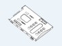 ICA-568-1 Push-Push 6 contacts h=1,9mm